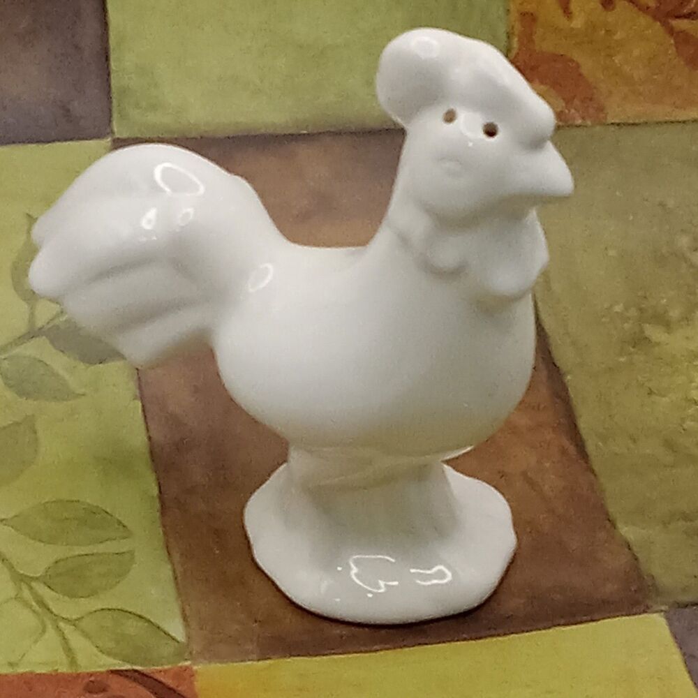 White Single Rooster Salt or Pepper Shaker Target Home Ceramics Country Decor
